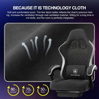 GTPLAYER Gaming Chair, Computer Office Chair with Pocket Spring Cushion, Linkage Armrests and Footrest, High Back Ergonomic Computer Chair with Lumbar Support Task Chair with Footrest(DPBlack)