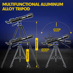 Telescope  90mm Aperture 800mm-Telescope for Adults & Kids  Professional Refractor Telescopes for Adults High Powered  Beginner-Friendly  Phone Adapter & Stable Stainless Tripod  Portable Carry Bag