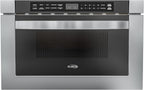 KoolMore 24 Inch Stainless-Steel Microwave Drawer with 1.2 cu. ft. Capacity, 1000W Power with 10 Custom Cooking Levels, Memory, and Timer Functions, Wall-Mounted with Flat Bottom (KM-MD-1SS)