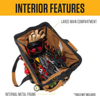 Carhartt Onsite Tool Bag, Durable Water-Resistant, Tool Storage Bag, Heavyweight, 16-Inch 30 Pocket, Carhartt Brown