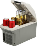 ICEROVER 12V Car Refrigerator Cooler/Warmer 8 Quart (9L) 40℉~140℉,12 Volt DC &110V AC, Electric Car Fridge Portable Compact Camping Cooler Thermoelectric 12V Small Fridge for Car, RV, Camping (Grey)