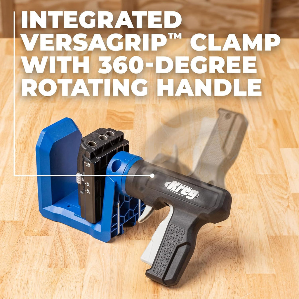 Kreg Pocket-Hole Jig - KPHJ520PRO2 - New Model - Premium Carpentry & Woodworking Tool - For Materials 1/2-1 1/2 Inches Thick - Includes 60 Pocket-Hole Screws