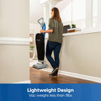 Vacmaster UB0402 Commercial Vacuum Cleaner Ultra-Lightweight 14L Capacity Bagged Upright Vac with LED Headlight and 2-Speed Setting Powerful Suction for Pets, Carpets & Hard Floor