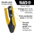 Klein Tools 80085 VDV LAN Cable and Wire Tester Kit for Klein Pass-Thu RJ45 Modular Data Plugs, 6-Piece