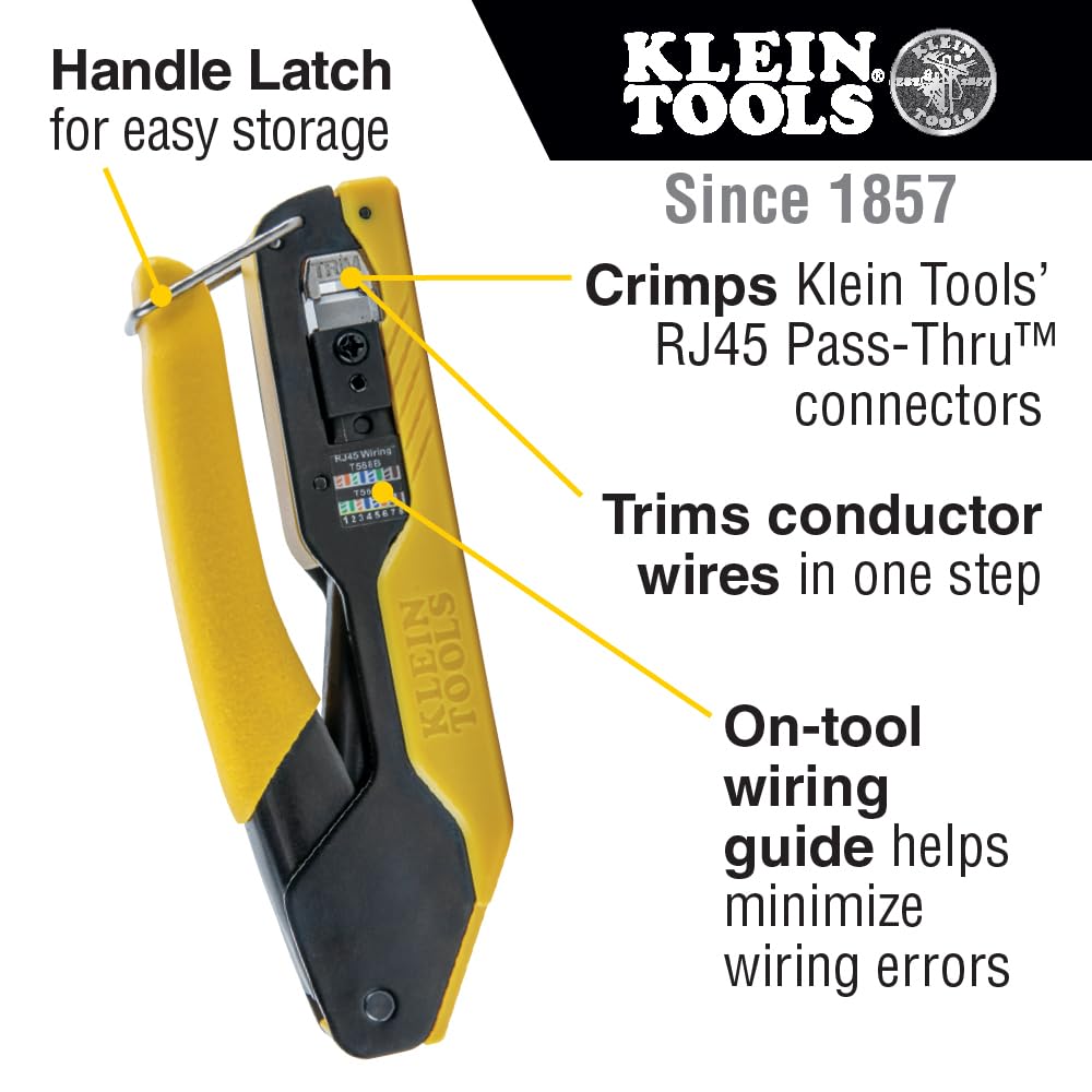 Klein Tools 80085 VDV LAN Cable and Wire Tester Kit for Klein Pass-Thu RJ45 Modular Data Plugs, 6-Piece