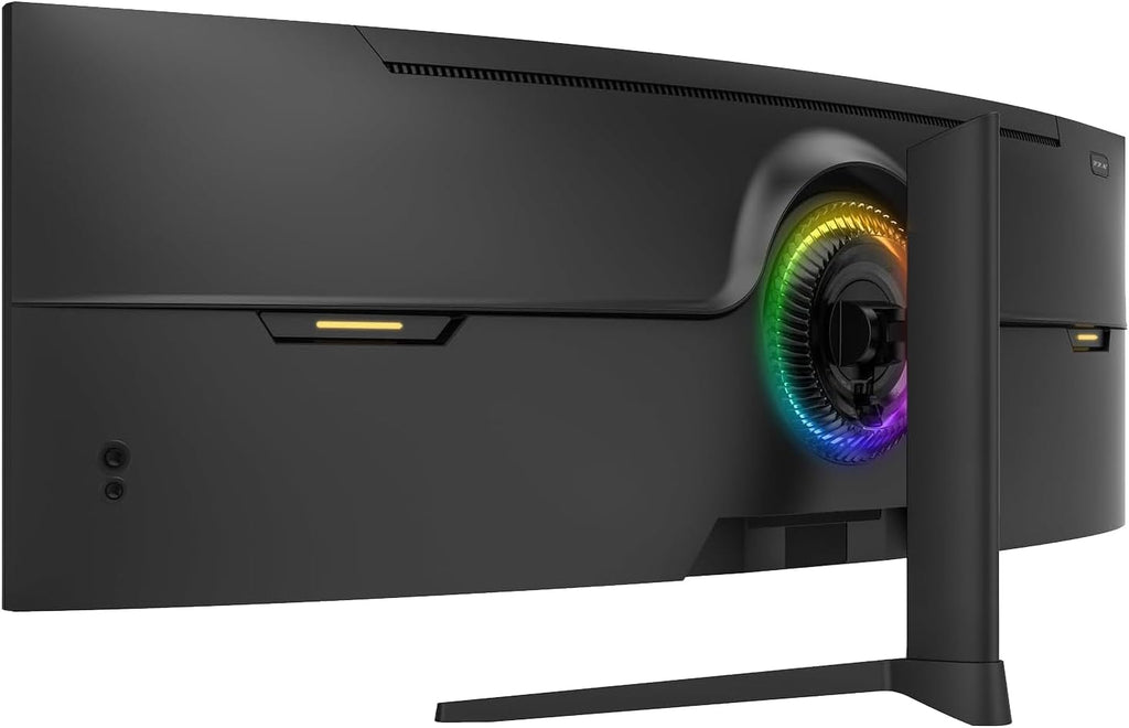 ZZA 49-Inch Ultra-Wide DQHD Curved Gaming Monitor | 5120x1440  1500R  165Hz  AMD FreeSync  120% sRGB  Height Adjustable  HDMI 2.1/DP 1.4 Wall Mountable- Black
