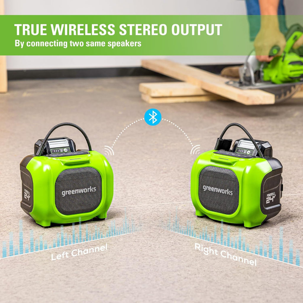 Greenworks 48V (2x24V) 21" Brushless Self-Propelled Mower 500 Lumen Lantern Fan Mini Bluetooth Speaker Inflator Combo Kit (2) 5Ah &(2) 2Ah Battery &2 Charger