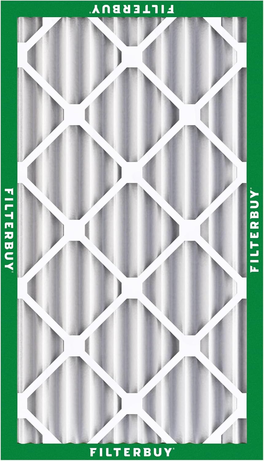 Filterbuy 18x36x4 Air Filter MERV 8 Essential Dust & Allergy Defense (12-Pack), Electrostatic Pleated HVAC AC Furnace Filters Replacement, Made in USA (Actual Size: 17.50 x 35.50 x 3.63)