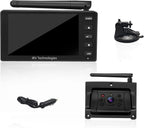Backup Camera ProAuto iRVCM1 Wireless Rear Camera 5" Monitor and IP66 Waterproof Camera Auto Pairing Infrared Night Version 120°Angle Rear View Reverse Camera with Astern Indicator Line for Car  RV