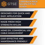 GTSE 14 Inch Black Zip Ties  5 000 Bulk Pack  50lb Strength  UV Resistant Long Nylon Cable Ties  Self-Locking 14" Tie Wraps