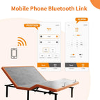 ESHINE Adjustable Bed Frame Queen - Ergonomic Zero Gravity Bed Base, Foot & Head Incline, APP Control, Wireless Remote, Anti-Snore, Queen, 2000 Series