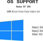 Radeon R7 350 2G Graphics Card, with 6 HDMI Monitor Graphics Card,Computer PC GPU GDDR5 128 Bit DirectX 12 PCI Express X16 3.0, 6 Port Video Cards(AMD R7 350 2G 6HDMI)