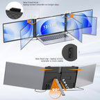Laptop Screen Extender 0.17" Ultra-Thin  14" 1080P FHD IPS Portable Monitor  Triple Screen Laptop Monitor Extender for 13"-17" Laptops  Plug & Play for Mac/Android/Chrome