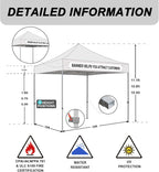 Eurmax USA 10x10ft Pop Up Canopy,Commercial Instant Tent for Outdoor Events,Patented No-Tip Rolling Storage Bag with 4 Sandbags,UV & Water Resistant,Heavy Duty Portable Shelter Gazebo,Black