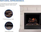 Duluth Forge Ventless Natural Gas Log Set - 18 in. Stacked Oak, 30,000 BTU, Remote Control - Model# DLS-N18R-2
