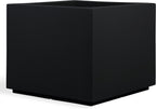 PolyStone Monterray Square Outdoor Planter  23" L x 23" W x 19" H – Lightweight Modern Garden & Patio Planter  Weather Resistant Indoor/Outdoor Décor  Black