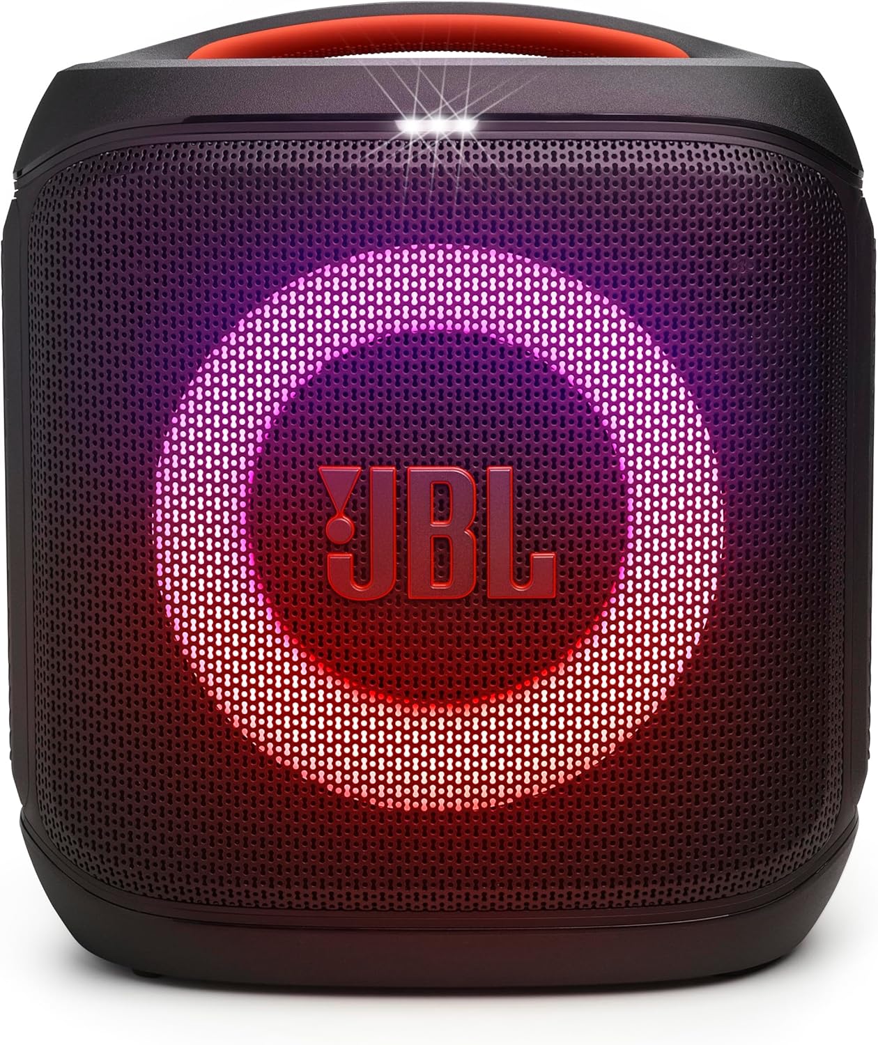 JBL PartyBox Encore Essential 2 - Portable Battery-Powered Party Speaker with AI Sound Boost  Up to 15 Hours of Play time  IPX4 Splash Proof  and Multi-Speaker Connection by Auracast (Black)