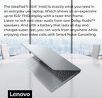 Lenovo IdeaPad 1 Student Laptop  15.6" FHD Display  Intel Dual Core Processor  12GB RAM  512GB SSD + 128GB eMMC  1 Year Office 365  Wi-Fi 6  Webcam  Bluetooth  SD Card Reader  Windows 11 Home  Grey