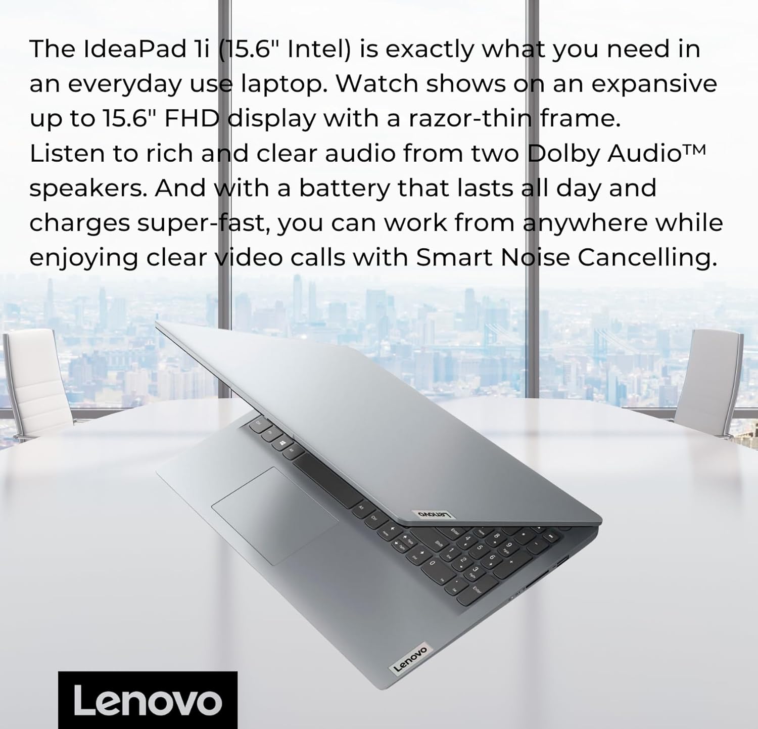 Lenovo IdeaPad 1 Student Laptop  15.6" FHD Display  Intel Dual Core Processor  12GB RAM  512GB SSD + 128GB eMMC  1 Year Office 365  Wi-Fi 6  Webcam  Bluetooth  SD Card Reader  Windows 11 Home  Grey