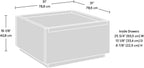Sauder Manhattan Gate Coffee Table with Storage, Modern Coffee Table, Square Design - Sindoori Mango Finish