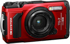 OM System OLYMPUS Tough TG-7 Red Underwater Camera  Waterproof  Freeze Proof  High Resolution Bright  4K Video 44x Macro Shooting (Successor Olympus TG-6)