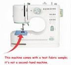 Sewing Machine for Beginners Twin Needles Sewing Machine and 16 Stitch Applications Household Electric for Beginners with Foot Pedal, 42poc Accessory Kit DIY Crafting(green)