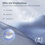 PHI VILLA 13x13 Pop Up Canopy Tent Instant Outdoor Canopy Easy One Push Tent Canopy with Wheeled Carry Bag, Straight Legs 169 Square Feet of Shade, Grey