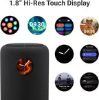 WiiM Sound Smart Speaker with 1.8″ Touch Display  Hi‑Res 24‑bit/192 kHz  AI RoomFit™ Room Correction  100W Peak  Wi‑Fi 6E/Bluetooth 5.3  Multi‑Room & Stereo Pairing  Remote Included  Black