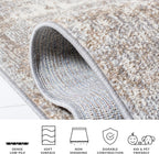 SAFAVIEH Madison Collection 9' x 12' GreyBeige MAD471G Modern Abstract Non-Shedding Living Room Bedroom Area Rug