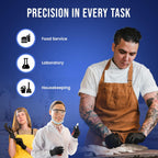 CLEAN SPACE PROJECT Black Nitrile Cooking Gloves, Heavy Duty 5.5 Mil, Disposable Food Grade, Latex Free Powder Free