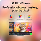 LG 32U990A-S 32-Inch Ultrafine 6K (6144 x 3456) Nano IPS Black Thunderbolt 5 Professional Monitor  60Hz  DisplayHDR 600  Speakers  HDMI 2.1  DisplayPort 2.1  USB-C  Tilt/Height/Pivot Stand  Silver