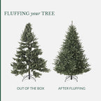 Balsam Hill 7.5ft Pre-Lit Classic Blue Spruce - Artificial Christmas Tree with 1000 Clear Incandescent Lights, Easy Plug Technology, Premium Stand for Indoor Holiday Decorating