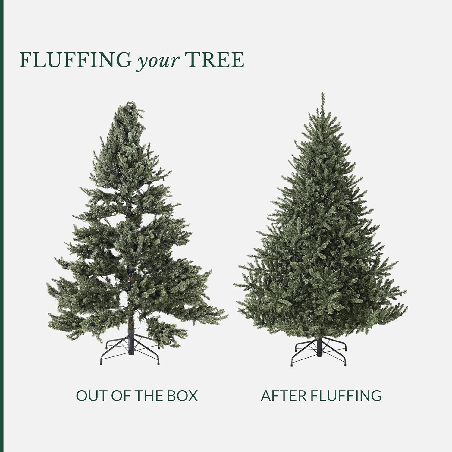Balsam Hill 7.5ft Pre-Lit Classic Blue Spruce - Artificial Christmas Tree with 1000 Clear Incandescent Lights, Easy Plug Technology, Premium Stand for Indoor Holiday Decorating