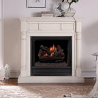 Duluth Forge Ventless Natural Gas Log Set - 18 in. Stacked Oak, 30,000 BTU, Remote Control - Model# DLS-N18R-2