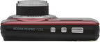 KODAK PIXPRO Friendly Zoom FZ55 Digital Camera (Red) Bundle with 32GB SD Card  Camera Case  and Battery Travel Charger (4 Items)