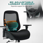750lbs Big and Tall Office Chair with Wide Thick Seat Cushion for Heavy People Ergonomic Computer Mesh Desk Chairs with 4D Armrests, Adjustable Lumbar Support for Adults 8 Hours daliy Work