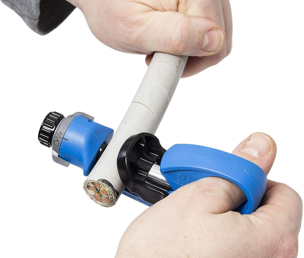 WEICON Cable Stripper No. 4-29 Spiral | For Thick Cables | Round, Longitudinal & Spiral Cut | Outer Diameter range 0.177-1.142 Inch (4.5-29 mm) | Up to 4/0 AWG | Cutting Depth up to 0.118 Inch