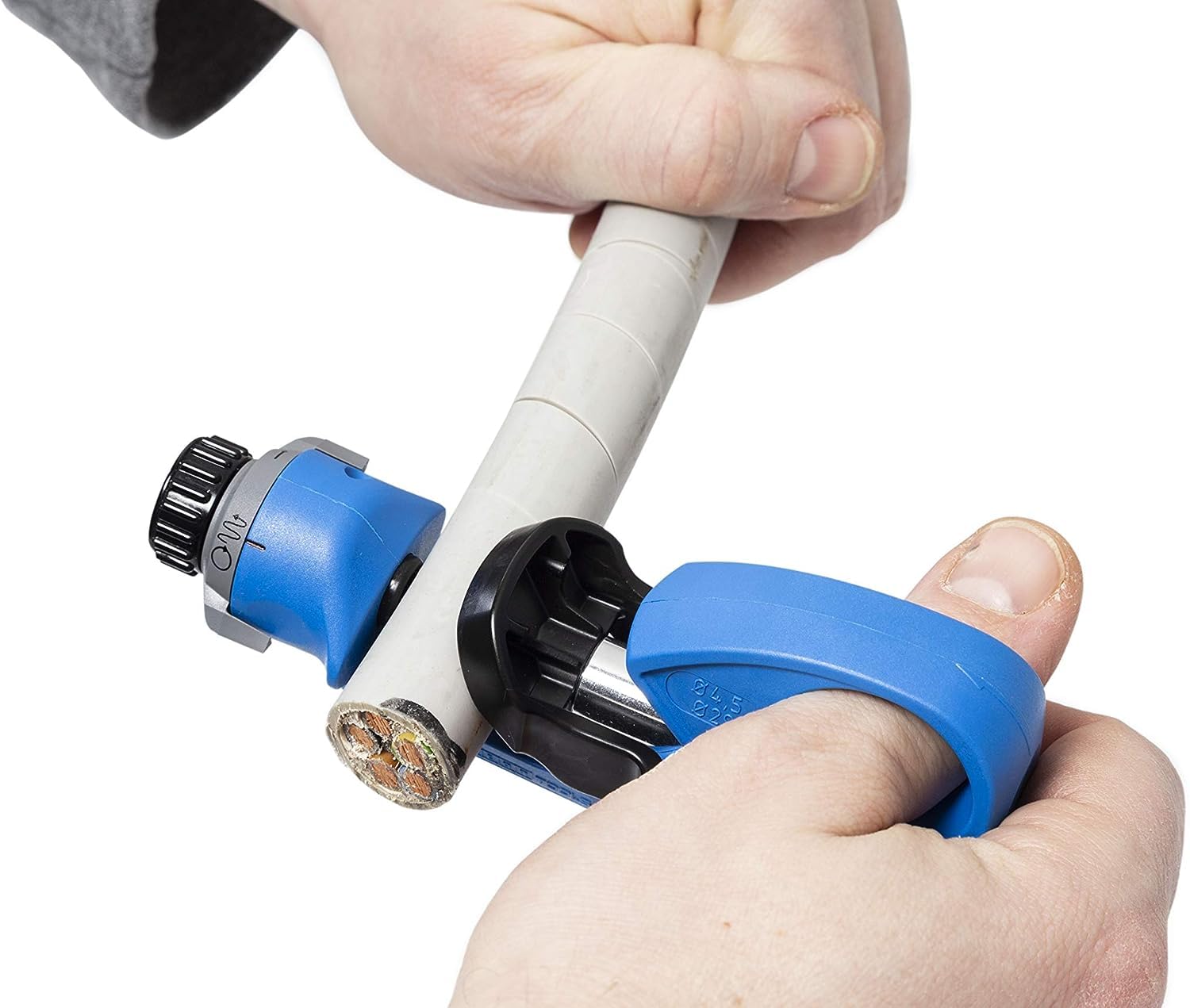 WEICON Cable Stripper No. 4-29 Spiral | For Thick Cables | Round, Longitudinal & Spiral Cut | Outer Diameter range 0.177-1.142 Inch (4.5-29 mm) | Up to 4/0 AWG | Cutting Depth up to 0.118 Inch