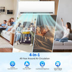 12000 BTU Mini Split Air Conditioner & Heater 19 SEER2 115V Energy Efficient Ductless Inverter 1 Ton Cools Up to 550 Sq. Ft, with Pre-Charged Condenser, Heat Pump & Installation Kit