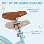 Olakids Kids Bike, 12 14 16 18 20 Inch Toddlers Bike with Training Wheels Rattan Basket Safety Bell Adjustable Seat and Handlebar, Children's Bicycle for Girls Boys