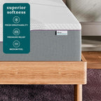 Sleep Innovations Shiloh 12 Inch Green Tea Memory Foam Mattress, Queen Size, Bed in a Box, Medium Feel
