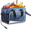 Electric Portable Cooler Plug in 12V Car Cooler Bag, Warmer Bag for Vehicle, DC Power Cord,25L Insulated Lunch Bag for Family Outings, Grocery,Camping,Truck Drivers,All Season ﻿