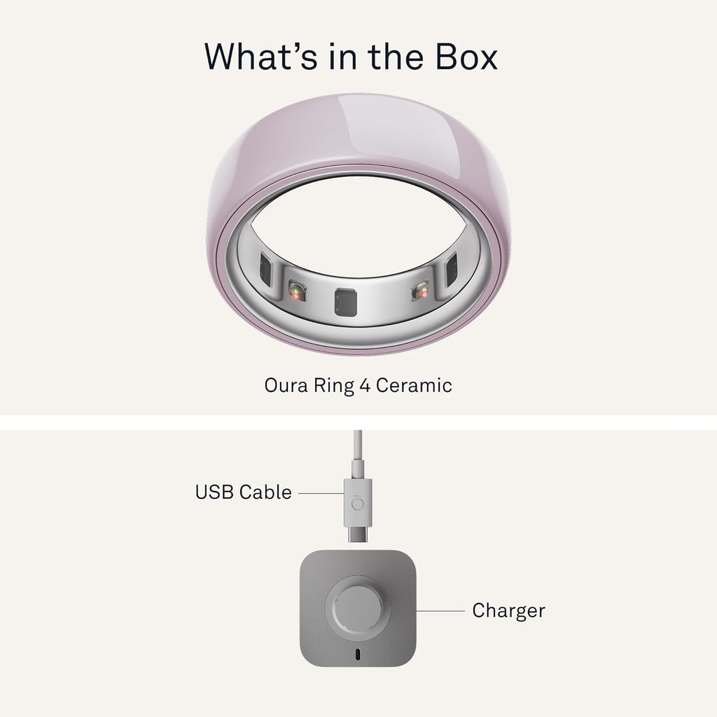 Oura Ring 4 Ceramic Petal - Size 8 - Size Before You Buy