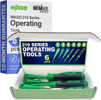 WAGO 210 Series 6pc Operating Tool Assortment Pack | Terminal Screwdriver Set | Partially Insulated Shaft | Includes (210-719), (210-720), (210-721), (210-648), (210-657), (210-658) | Terminal Block