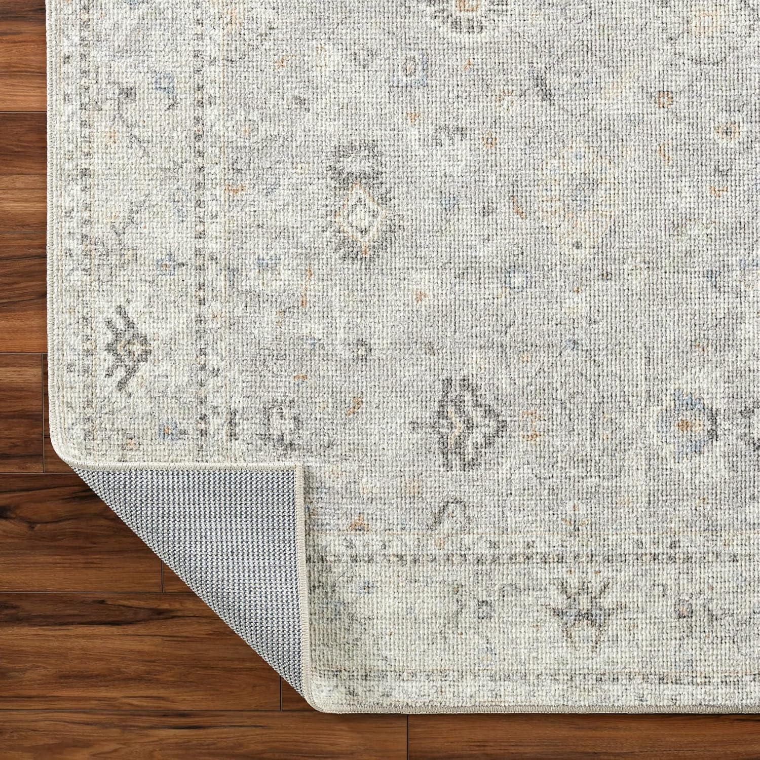 Livabliss x Becki Owens Davina Damask Area Rug , 7'10" x 10', Light Grey