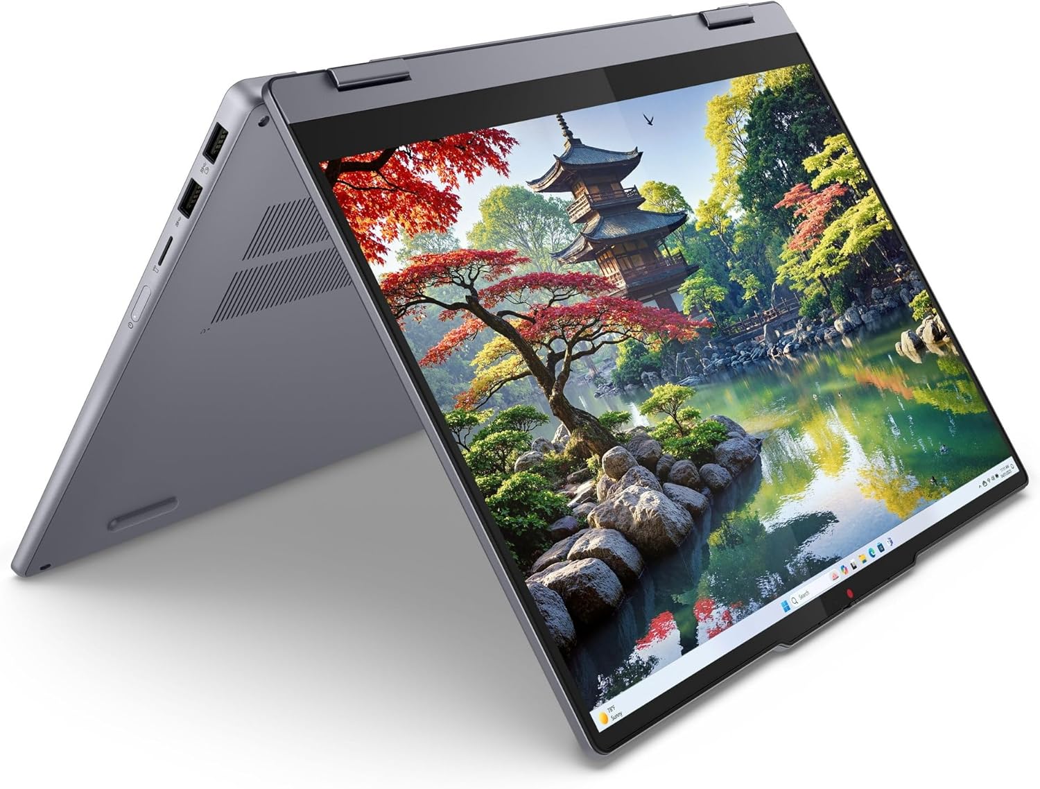 Lenovo IdeaPad 5i 2-in-1 14" WUXGA Touchscreen Laptop|Intel Core Ultra 5 AI 225U|Intel Graphics|Grey|Backlit| 8GB RAM DDR5 | 512GB SSD | Windows 11 Home | Bundle with USB 3.0 Hub