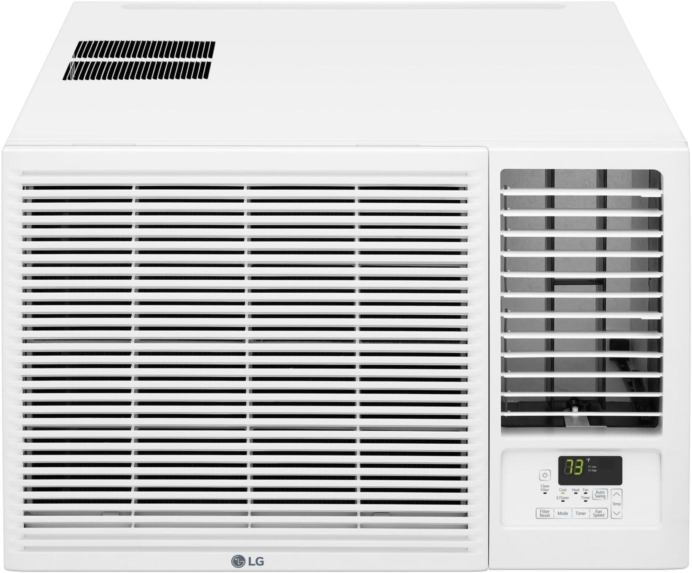 LG 18,000 BTU Window Air Conditioner with Heat, 230/208V, Cools 1,000 Sq.Ft. for Bedroom, Living Room, Basement, Apartment, with Remote, 2 Speeds, 24-Hour Timer, White