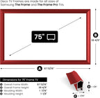 Candy Apple Red Prismatic 75" Alloy Deco TV Frame - Compatible ONLY with Samsung The Frame TV and Pro TVs (Fits 2021-2026  LS03A  LS03B LS03C LS03D LS03FA LS03FW)