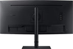 SAMSUNG Viewfinity S65UA Series 34-Inch Ultrawide QHD Curved Monitor  100Hz  USB-C  HDR10 (1 Billion Colors)  Height Adjustable Stand  TUV-certified Intelligent Eye Care (LS34A654UBNXGO) Black