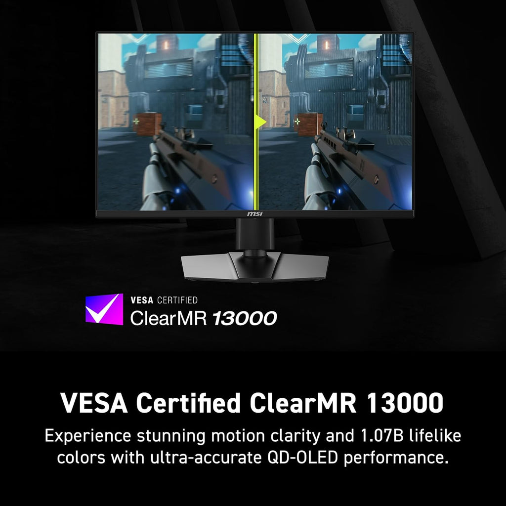msi MAG 272QP QD-OLED X24 27-inch 2560 x 1440 (QHD) Gaming Monitor  240Hz  Adaptive-Sync  HDMI  DisplayPort  VESA Mountable  Tilt  Height Adjustable  Speaker  0.03ms  Black
